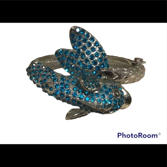 Blue Koi Fish bracelet (cuff) - Picture 1 of 3